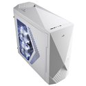 Aerocool 6th Element White Mid-Tower Gaming Case White Interior White LED Fan (011)